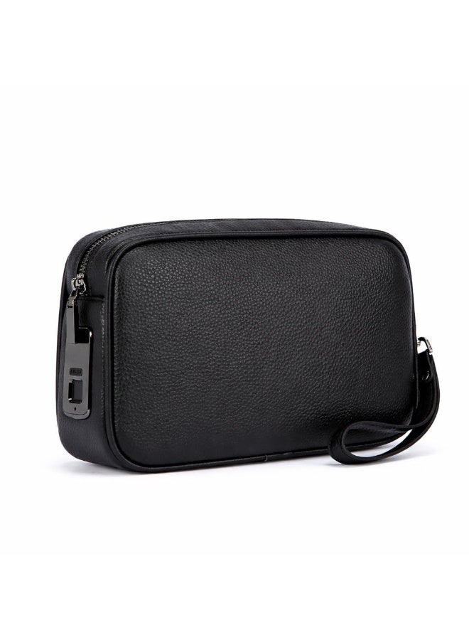 Unisex Smart Fingerprint Lock Hand bag with Anti-Theft Technology - 2-Zipper Security, 10-Fingerprint Capacity, Handle , Compatible with Smartphones/Tablets/Laptops - Image 1